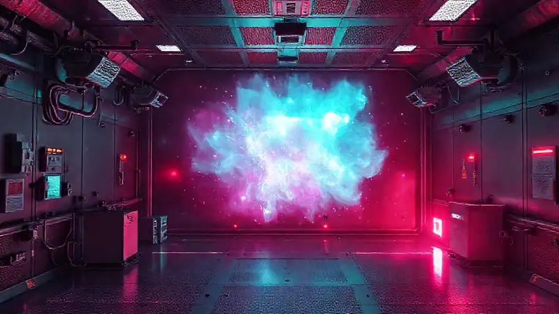 Nebulosa energética en cámara de alta tecnología