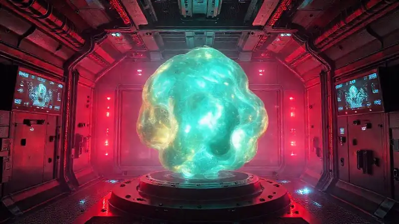 Masa misteriosa en contenedor de alta tecnología