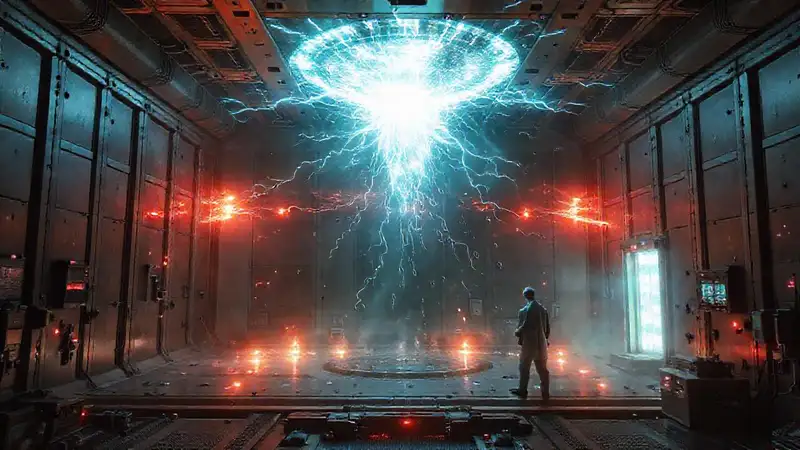 Anomalía energética en laboratorio futurista seguro