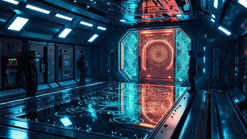 Cámaras futuristas con vigilancia y tecnología avanzada