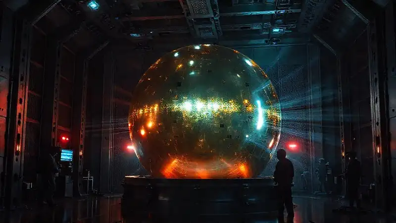 Esfera metálica gigante emite radiación gamma