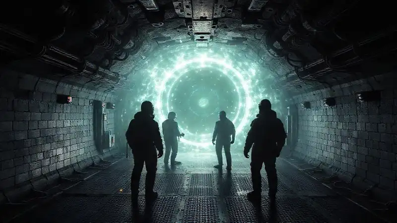 Campo energético misterioso en cámara subterránea segura