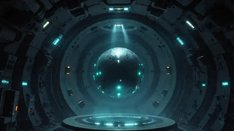 Domo de contención y tecnología futurista misteriosa
