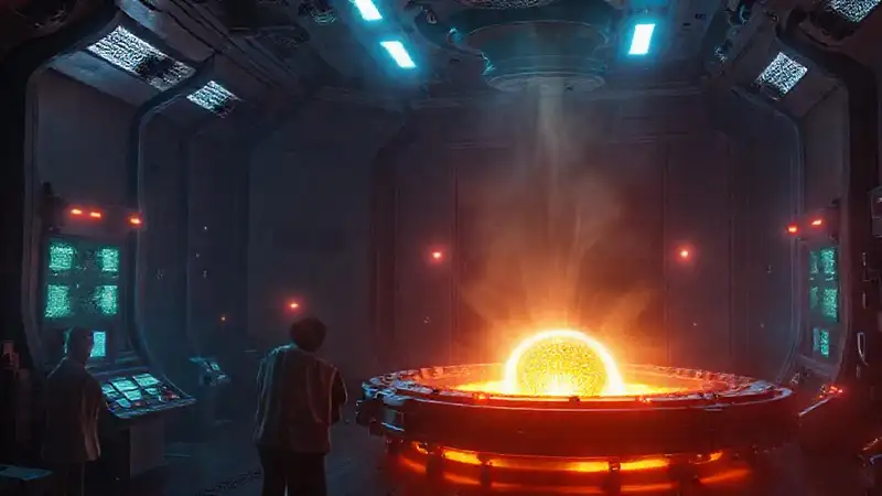 Anomalía energética en cámara segura futurista