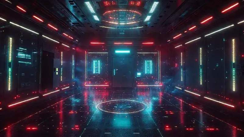 Zona estable de campos electromagnéticos futurista