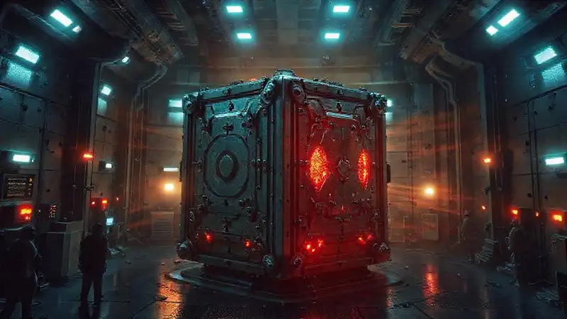 Cubo metálico gigante emite radiación y calor