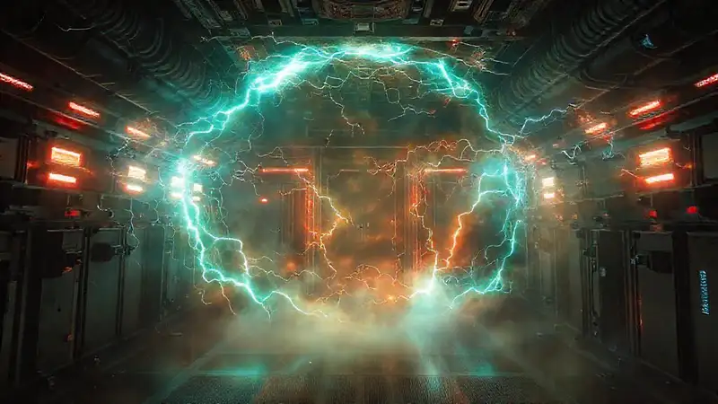 Campo de energía futurista