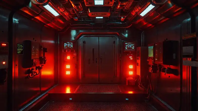 Cámara secreta con tecnología avanzada y vibraciones