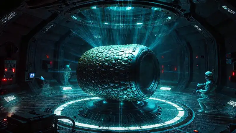 Cilindro misterioso con tecnología antigua y protección