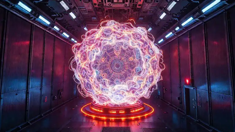 Estructura luminosa y segura con patrones fractales