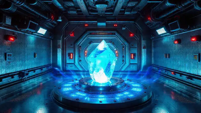Cripta segura con cristal y energía cuántica