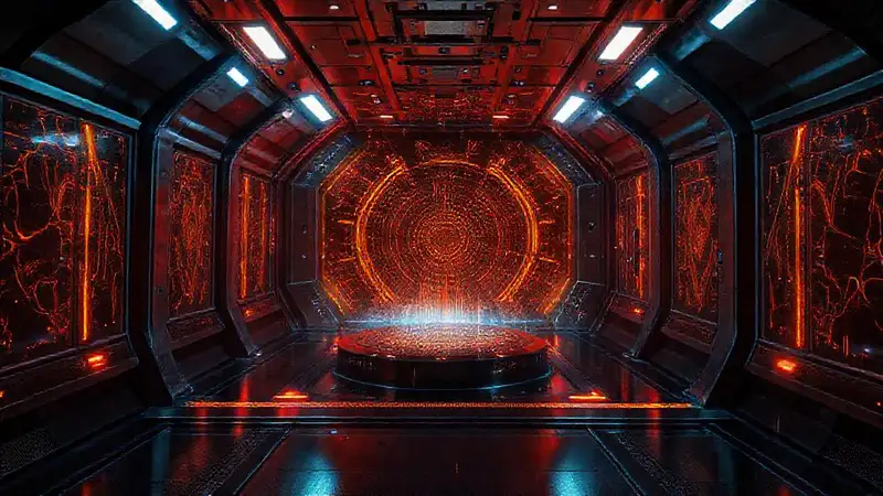 Cámara futurista con energía y seguridad avanzadas