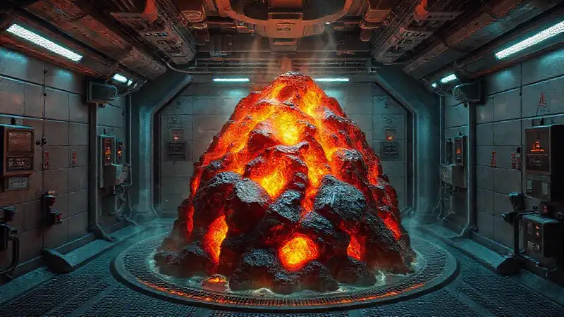 Estructura luminosa y misteriosa en contención