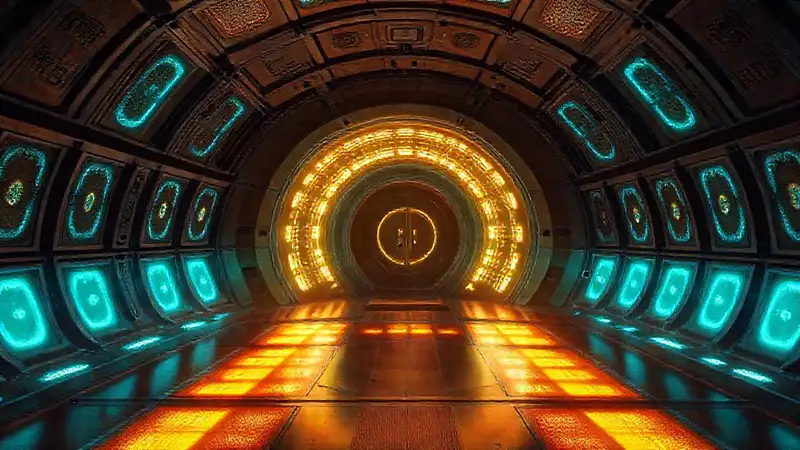 Cúpula futurista de energía y misterio