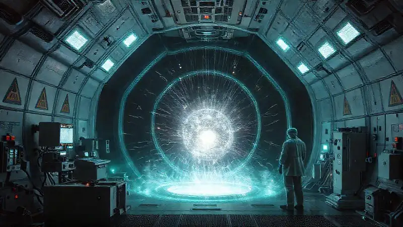 Anomalía electromagnética en laboratorio futurista