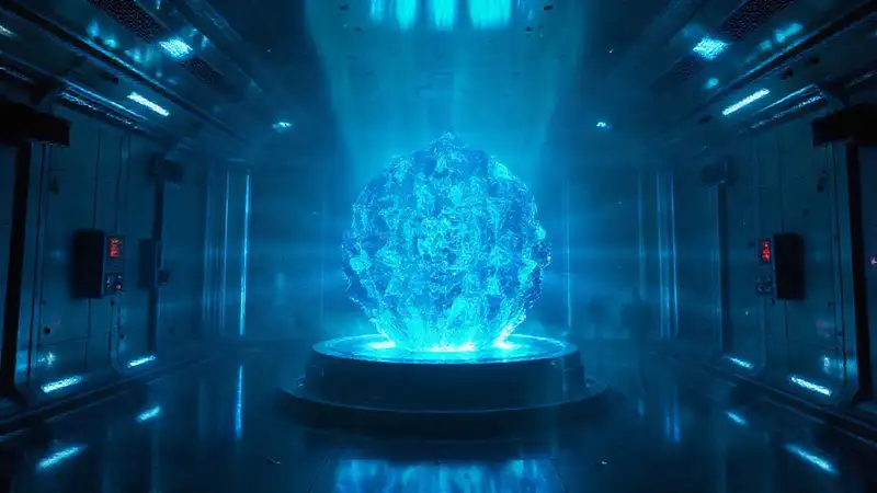 Estructura luminosa y misteriosa en contención científica