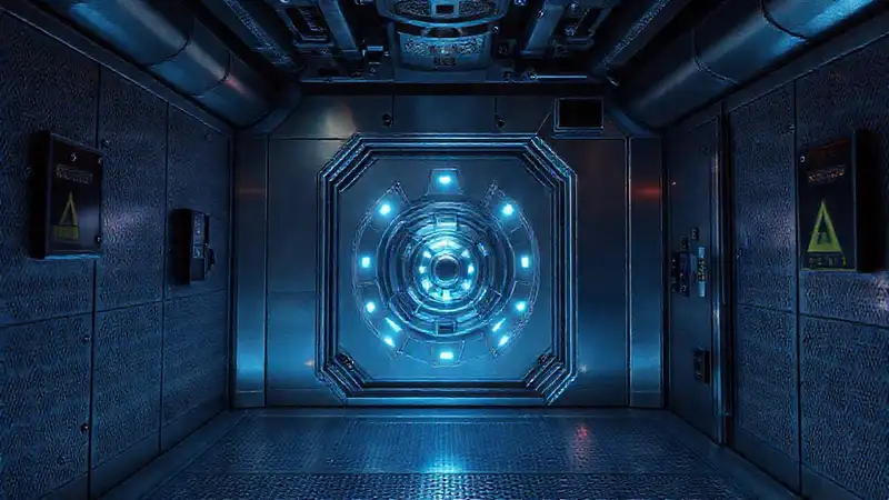 Habitación de contención futurista y segura