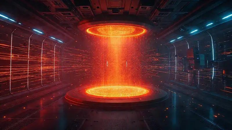 Visualización futurista de campo de energía segura