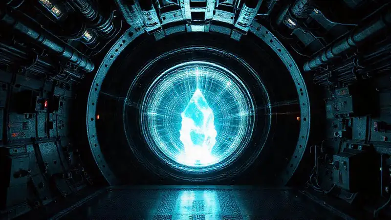Cápsula futurista con energía y seguridad intensa