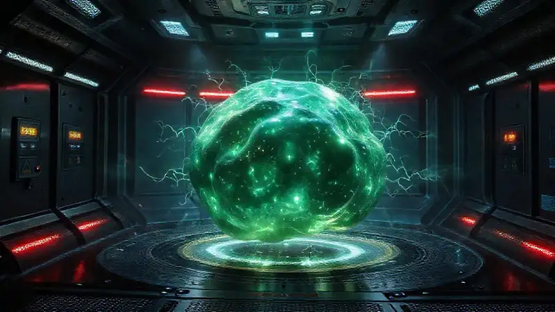 Objeto misterioso con energía y seguridad avanzada
