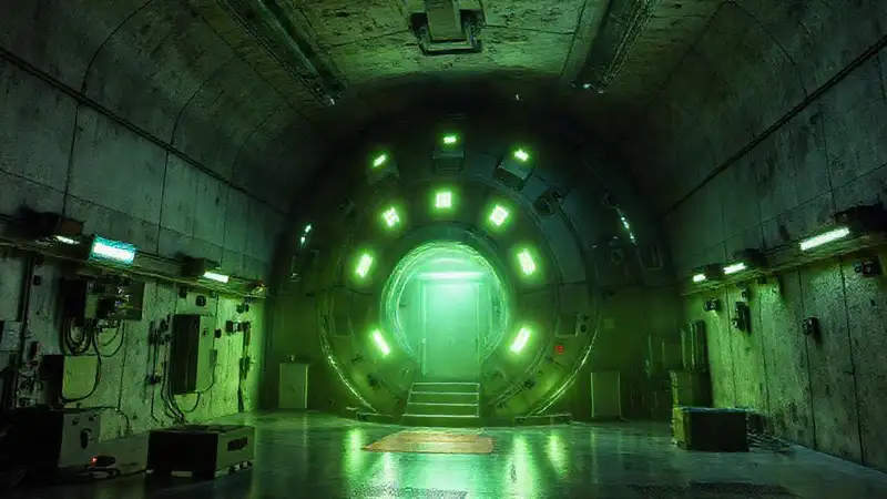 Estructura misteriosa en sala de alta seguridad