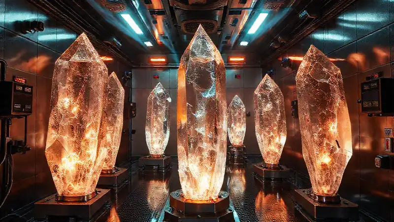 Laboratorio con tecnología avanzada y atmósfera misteriosa