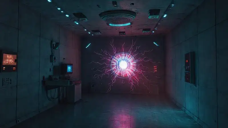 Sala de contención con luz y tecnología avanzada