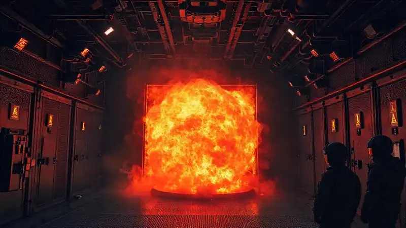 Cuarto de contención con plasma peligroso