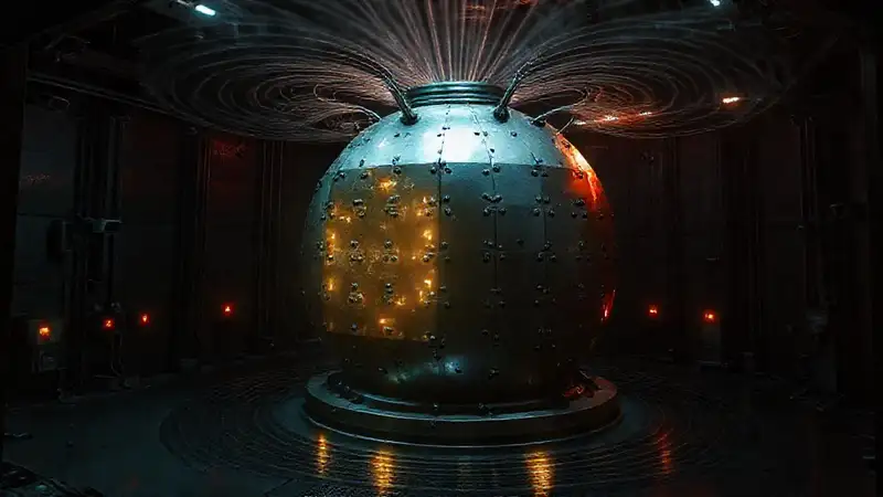 Estructura metálica misteriosa en contención segura