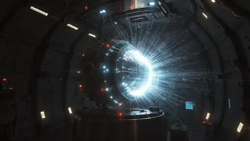 Estructura metálica con campo electromagnético misterioso