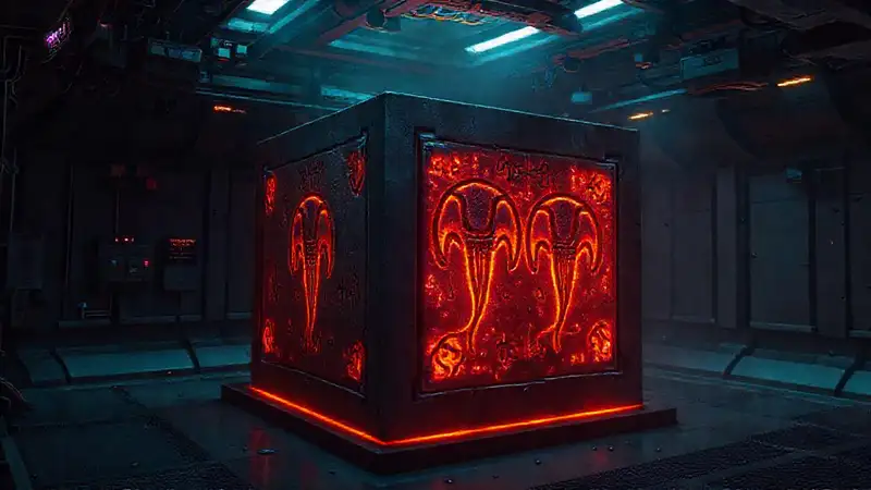 Estructura alienígena misteriosa con protección secreta