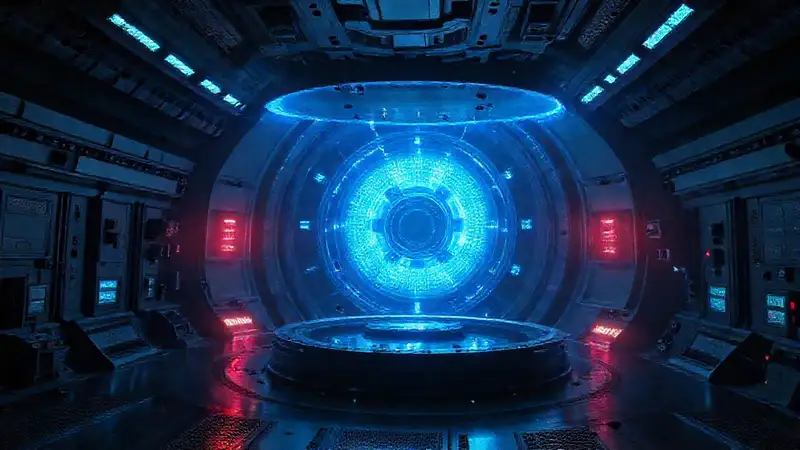 Estructura radiorlucente con tecnología avanzada futurista