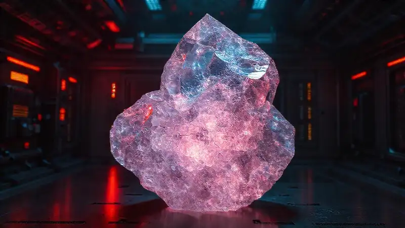 Cristal irregular en cámara de alta tecnología