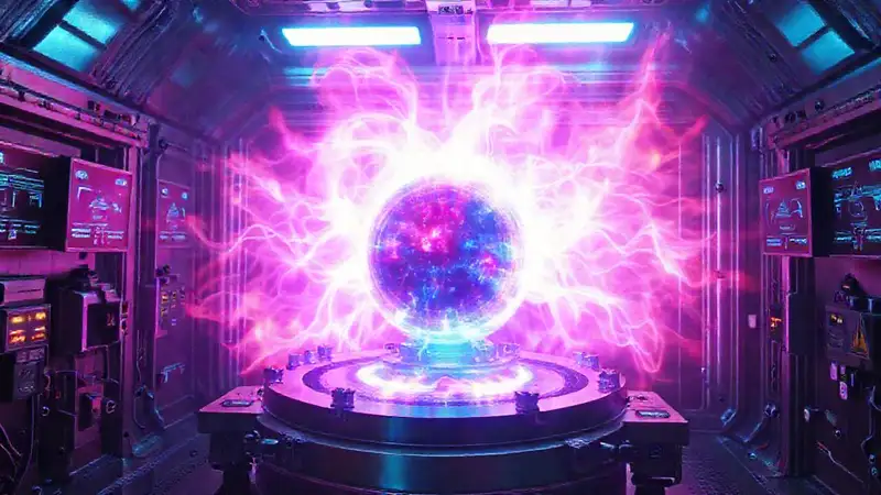 Energía plasma misteriosa en entorno controlado y seguro