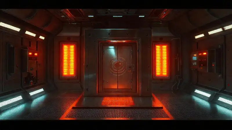 Cápsula futurista con campo electromagnético misterioso
