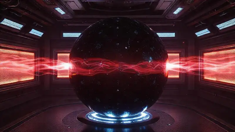 Esfera metálica oscura