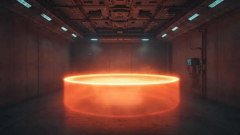 Campo energético invisible en cámara de alta tecnología