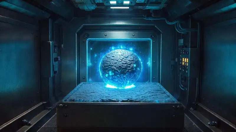 Caja misteriosa con energía y seguridad avanzada