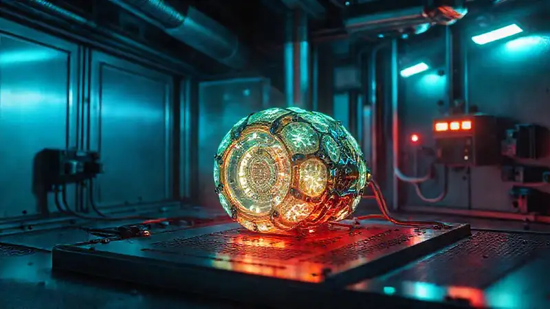 Estructura miniatura bioluminiscente en contención