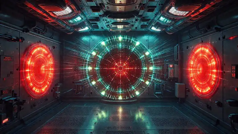 Sala de contención futurista y peligrosa