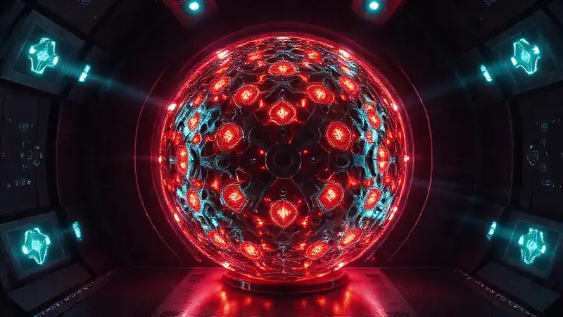 Patrón fractal metálico en ambiente controlado