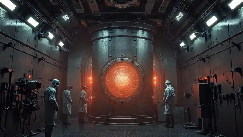 Cápsula de contención misteriosa y vigilada
