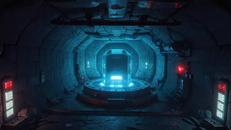 Laboratorio subterráneo seguro y misterioso