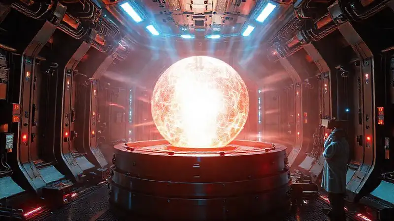 Cámara de alta tecnología con esfera energética