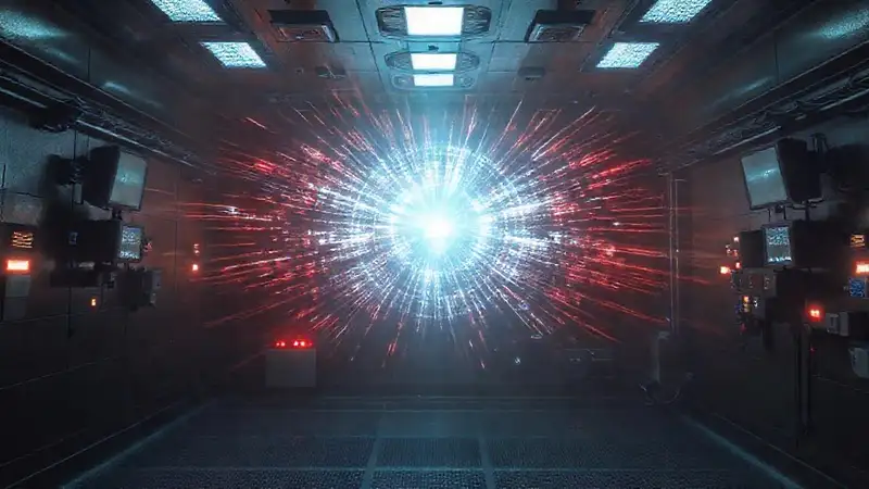 Campo energético misterioso en cámara de alta tecnología