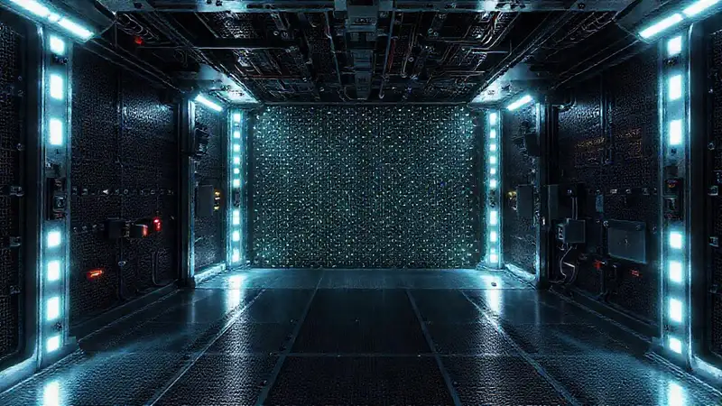 Estructura metálica, seguridad futurista y tecnológica