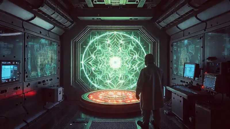 Campo energético misterioso en cámara de contención