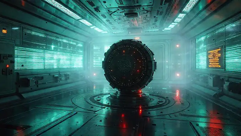 Cámara de contención tecnológicamente avanzada y misteriosa