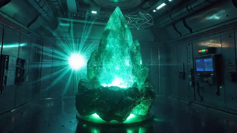 Cristal misterioso con energía y seguridad avanzada