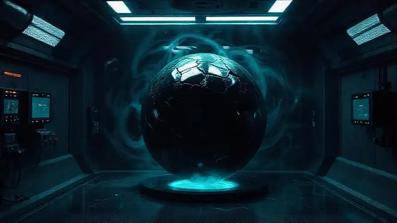 Sala de contención segura con energía oscura